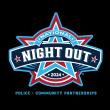 Logo of a badgethat  reads national night out
